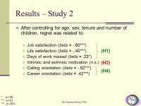 May Meaning Meeting 5/7/05 If I Could Turn Back Time: Occupational Regret and its Consequences for Work and Life Amy Wrzesniewski... 