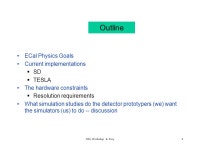 NIU Workshop R. Frey1 Reconstruction Issues for Silicon/Tungsten ECal R. Frey U. Oregon NIU Workshop, Nov 8, ppt download
