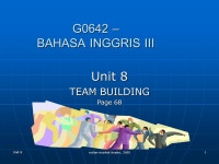 Unit-8 nafan-market-leader, G0642 – BAHASA INGGRIS III Unit 8 TEAM BUILDING Page ppt download
