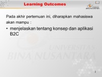 1 Pertemuan 5 Understanding B2C (Business to Consumer) or Electronic Retailing (e-Tailing) Matakuliah: J0324 / Sistem e-Bisnis... 
