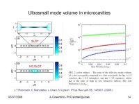Armando Cosentino OPT - Optics and Photonics Technology Laboratory (EPFL) Photonic Crystals EDPO PO Photonic crystal slotted... 