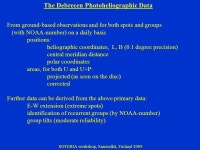 Production and analysis of photospheric data - WP2 András Ludmány Heliophysical Observatory, Debrecen, Hungary SOTERIA workshop... 