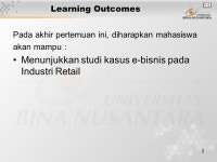 1 Pertemuan 10 e-Bisnis dalam Industri Retail Matakuliah: H0292 / E-Business Tahun: 2005 Versi: v0 / Revisi ppt download