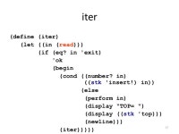 ( (lambda (z) (define x (lambda (x) (lambda (y z) (y x)))) ( ( (x (lambda () z)) (lambda (z) z) 3 ) ) ) 2) -  ppt download