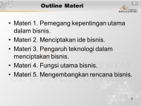 1 Pertemuan 1 Merencanakan Bisnis Matakuliah: J0712/Pengantar Bisnis Tahun: 2005 Versi: Revisi ppt download