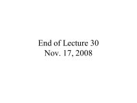 Chem 125 Lecture 30 11/17/08 This material is for the exclusive use of Chem 125 students at Yale and may not be copied or...