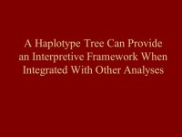 Haplotype Trees Using The Evolutionary History of Small DNA Regions To Investigate Common Diseases. -  ppt download