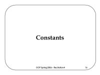 OOP Spring 2006 – Recitation 31 Object Oriented Programming Spring 2006 Recitation ppt download