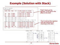 Lecture 4. MIPS Instructions #3 Branch Instructions Prof. Taeweon Suh Computer Science Education Korea University ECM534 Advanced... 