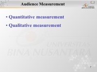 1 Audiences and Their Expectations Matakuliah: G0462/English for Broadcasting Tahun: 2005/2006 Concept of Audiences Target... 