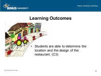 Desgining Your Restaurant Pertemuan 20 Matakuliah: G0424 – Hotel and Restaurant Management Tahun: ppt download