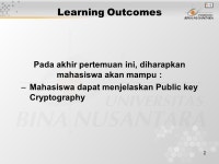 1 Pertemuan 08 Public Key Cryptography Matakuliah: H0242 / Keamanan Jaringan Tahun: 2006 Versi: ppt download