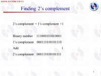 DIGITAL SYSTEMS TCE1111 Representation and Arithmetic Operations with Signed Numbers Week 6 and 7 (Lecture 1 of 2) -  ppt download