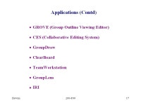 Dewan290-F991 Collaborative Applications Prasun Dewan Department of Computer Science University of North Carolina CB 3175... 