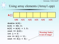 Wednesday, 11/6/02, Slide #1 CS 106 Intro to CS 1 Wednesday, 11/6/02  QUESTIONS?? – HW # 4 due Monday  Today:  Return HW #3... 