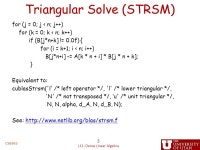 L11: Sparse Linear Algebra on GPUs CS6963. Administrative Issues Next assignment, triangular solve – Due 5PM, Tuesday, March 15... 
