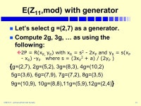 CPE5021 Advanced Network Security --- Advanced Cryptography: Elliptic Curve Cryptography --- Lecture 3 CPE5021 Advanced Network... 