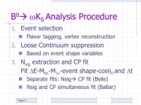 Page 1 B 0   Ks + quasi 2 body modes Koji Hara (Nagoya University) CKM2006 WG4    from charmless B decays. -  ppt download