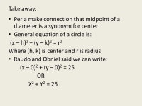 Wed. 10/30/13 G.G.71 Write equation of a circle, given its center and radius UR Group: Obniel, Raudo, Perla, & Dewel. -  ppt download