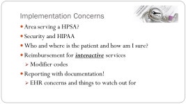 Alex Krouse, JD, MHA Christine Wernert, MBA, CPMA Understanding the Implementation and Compliance Issues Concerning Telemedicine... 