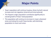 Texas Demographic Characteristics and Trends Joint House Redistricting Committee hearing with the House Committee on Judiciary... 