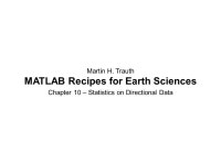 Martin H. Trauth MATLAB Recipes for Earth Sciences Chapter 10 – Statistics on Directional Data. -  ppt download