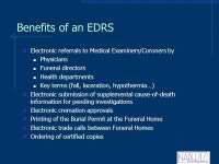 Electronic Death Registration Systems in the United States Rose Trasatti Project Manager National Association for Public Health... 