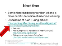CSC 4510 – Machine Learning Dr. Mary-Angela Papalaskari Department of Computing Sciences Villanova University Course website... 