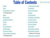 TC1TC1, TC2, TC3, TC4, TC5TC2TC3TC4TC5. Angle Area Associative Property of Multiplication Base Benchmark Cardinal Number Chord... 