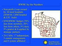 Rural Wisconsin Health Cooperative Rural Population Health, Hospital Balanced Scorecards and Community Collaboration Tim Size... 