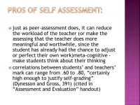 Kailee Brennan & Cecilia Rands.  encourages students to be independent - the teacher’s opinion isn’t the only one that counts... 