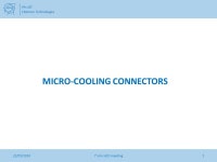 22/01/2014I° microEO meeting1 MICRO-COOLING CONNECTORS. -  ppt download