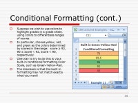 259 Lecture 4 Spring 2010 Logical Functions and Conditional Formatting in Excel. -  ppt download