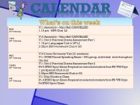 MON 23 rd February Y11 Assembly – Main Hall CANCELLED 1.10 pm MP6 Club L2 TUES 24 th February Y10 Assembly – Main Hall... 