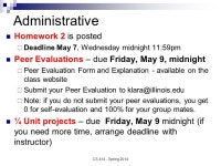 CS Spring 2014 CS 414 – Multimedia Systems Design Lecture 40 – P2P Streaming (Part 4) Klara Nahrstedt. -  ppt download
