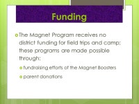 Magnet Info Night May 21, Typical 6 th grade schedule  Magnet Academic classes  Core – 3 period block  Math – 1 period... 