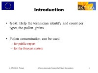 A Semi-Automatic System for Pollen RecognitionA.S.T.H.M.A. Project A Semi-Automatic System for Pollen Recognition 1- INRIA... 
