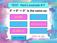 Click the red dot to begin. 6 x 6 9 x 9 x Exponents fun quiz Practice with Fun ppt download
