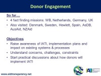 IATI Technical Advisory Group Overview TAG plan, country pilots, donor assessments & technical proposals Simon Parrish IATI... 