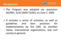 Report of the Inter-American Program for the Promotion and Protection of the Human Rights of Migrants, Including Migrant Workers... 