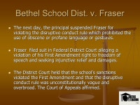 First Amendment in Schools TM First Amendment Congress shall make no law respecting an establishment of religion, or prohibiting... 