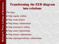 Michael F. Price College of Business Chapter 6: Logical database design and the relational model. -  ppt download