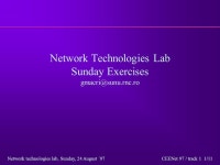 Network technologies lab, Sunday, 24 August ´97 CEENet 97 / track 1 1/11 Network Technologies Lab Sunday Exercises -  ppt download