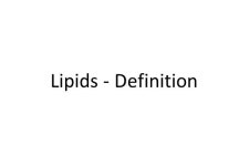 Lipids - Definition. Definition: Water insoluble No common structure – (though generally large R-groups) -  ppt download
