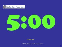 bf MPE Workshop - 14 th December min 20 min17 min12 min 8 min5 min3 min10 min 15 min 22 min25 min30 min. -  ppt download