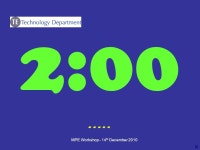 bf MPE Workshop - 14 th December min 20 min17 min12 min 8 min5 min3 min10 min 15 min 22 min25 min30 min. -  ppt download