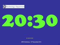 bf MPE Workshop - 14 th December min 20 min17 min12 min 8 min5 min3 min10 min 15 min 22 min25 min30 min. -  ppt download