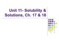 17 & 18. I. Water A. The Molecule 1. O—H bond is highly polar 2. Bond angle 105° making it Bent shaped 3. Water Molecule.... 