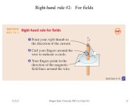 1.Down the page 2.Up the page 3.To the left 4.To the right 5.Out of the page 6.Into the page The magnetic field points down the... 