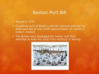 The American Revolution The Road to War. Important Vocabulary  Blockade- to use warships to prevent other ships from entering or... 